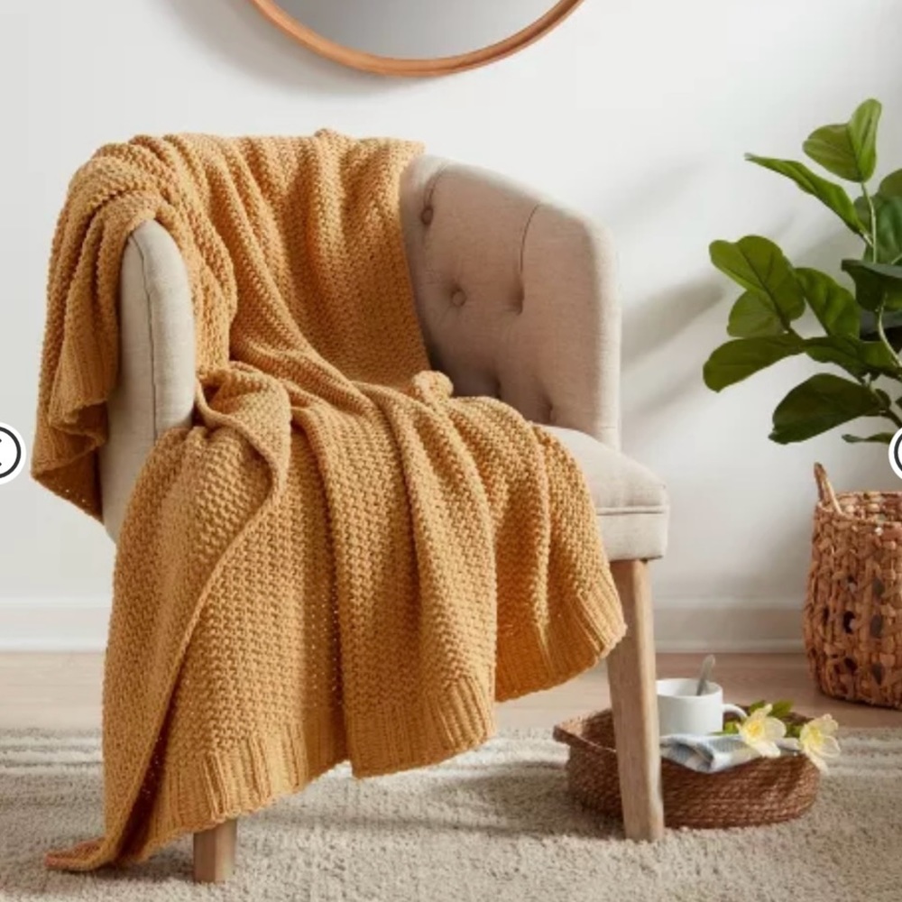 Threshold Gold Textured 50” x 60”Throw Blanket